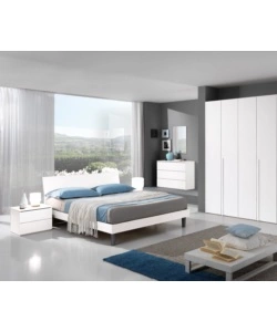 Armadio 4 ante "giotto" bianco graffiato 173x54x240 cm
